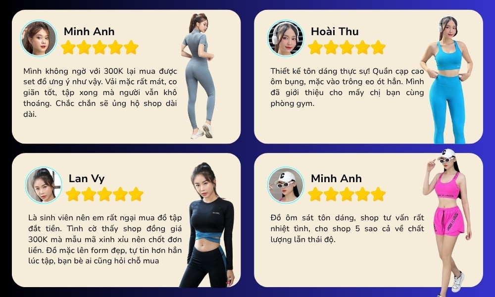 Đồ tập gym đồng giá 300K: Chất lượng & Thời trang